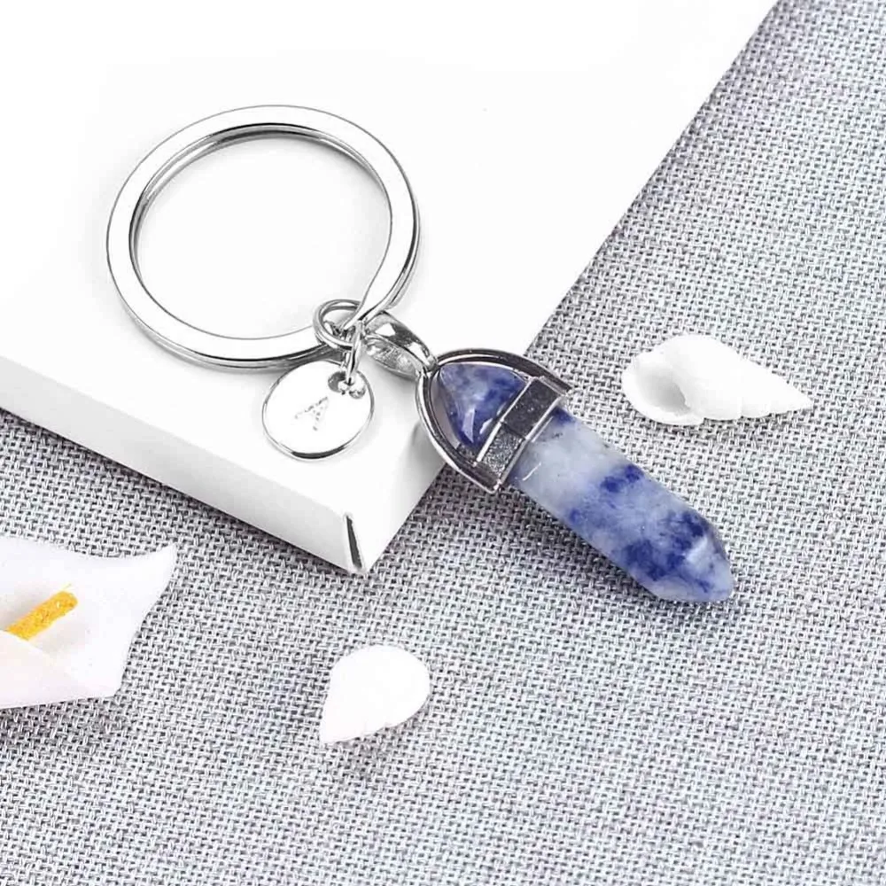 Цепочка для ключей женщин модный мужской брелок с подвеской из натурального