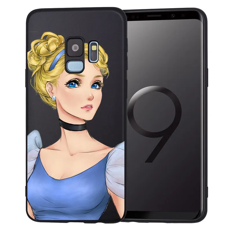 Однотонный чехол с принцессой «сделай сам» для samsung Galaxy S6 S7 край S8 S9 S10 Plus Note 8 9 A20 A30 A40 A50 A70 чехол для телефона чехол Coque Etui