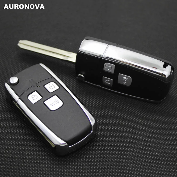 AURONOVA новый обновленный откидной Складной Корпус ключа для Toyota Corolla 3 кнопки