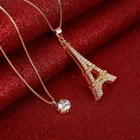 Женское многослойное ожерелье с подвеской Эйфелева башня