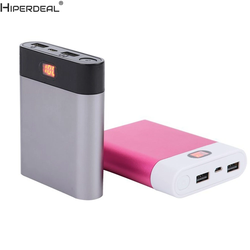 Внешний аккумулятор HIPERDEAL внешний 18650 зарядное устройство 5 В двойной USB порт 4X