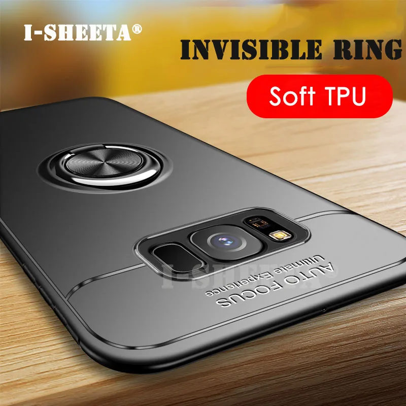 For Samsung Galaxy S8 Plus 360 Magnetic Bracket Finger Holder Stand Matte Soft TPU Case S7 Edge J2 J5 J7 Prime G530 |