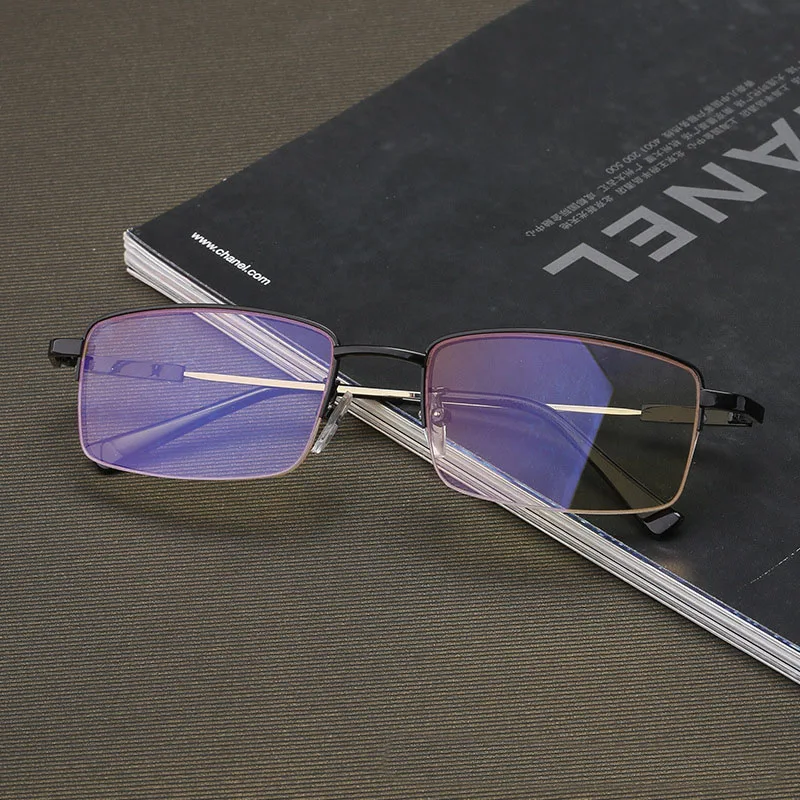 MIZHO Computer Glasses clear Anti radiation Men Rays Radiation Gamin Eyewear Rectangular Business Anti Blue Light Glasses Man