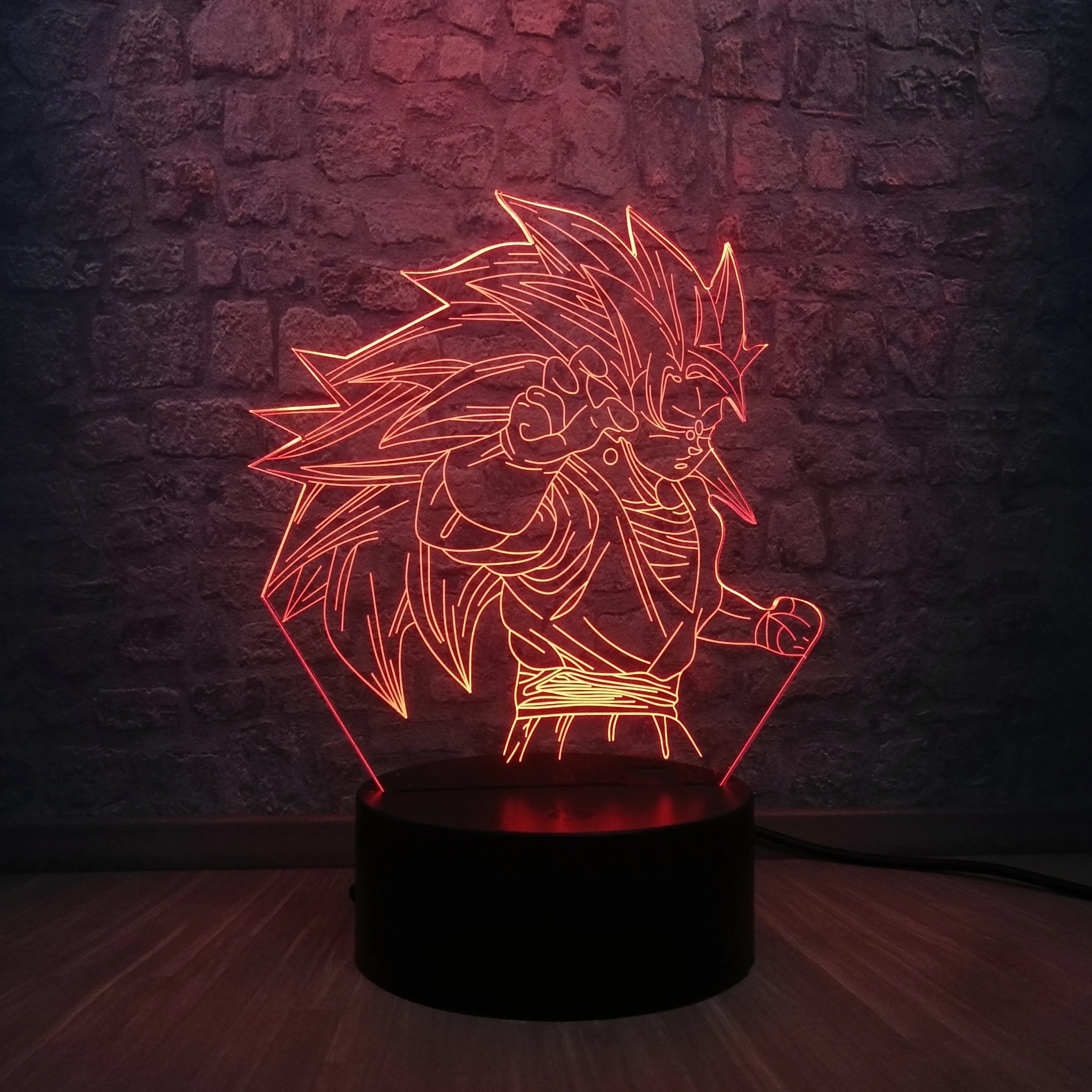 Драконий жемчуг Бог супер сайян обезьяна король сон Гоку 3D светодиодный USB