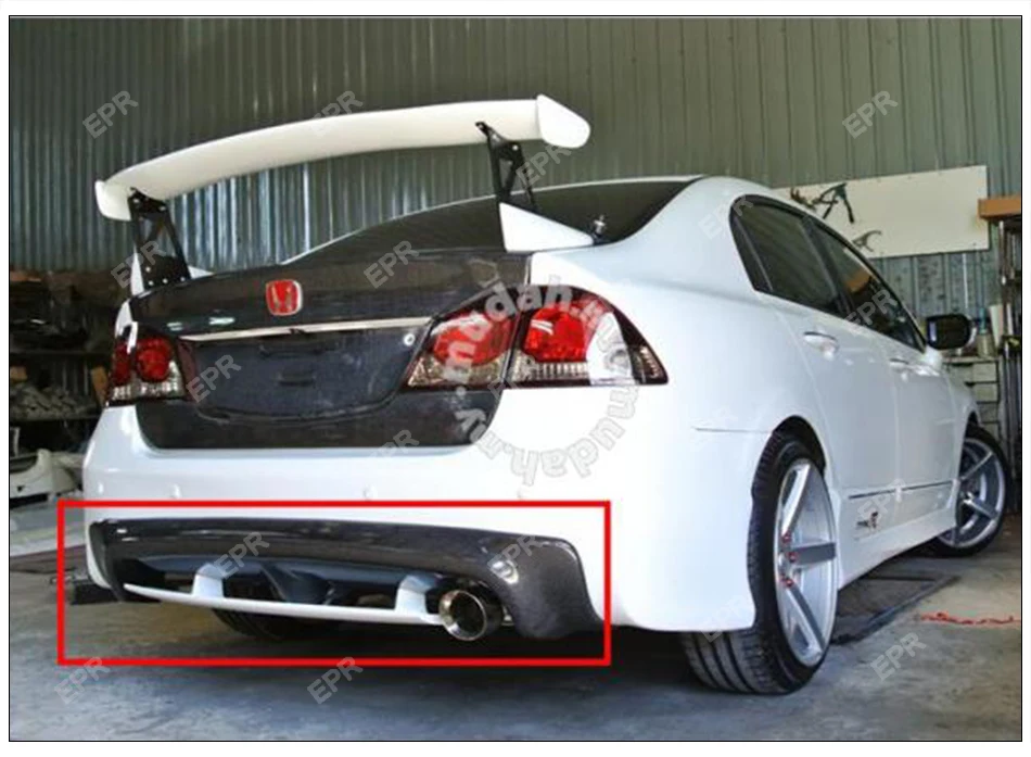 FRP диффузор для FD2 Civic Mugen стекловолокна задний диффузор(с углеродом) для Civic FD2 аксессуары для бампера тела комплект(2006-2011
