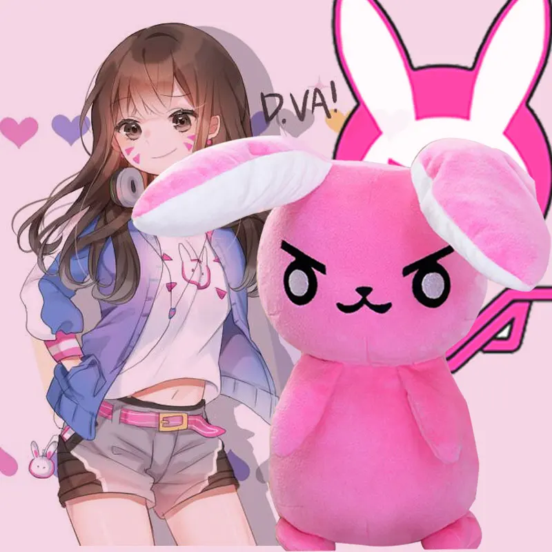 1 шт. 50 см наручные часы Косплей Dva Кролик Плюшевые игрушки Мягкая игра OW мягкие