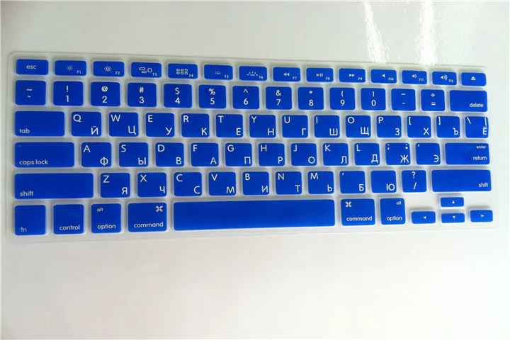 Русская версия США силиконовый мягкий чехол для клавиатуры протектор Mac Book Pro air