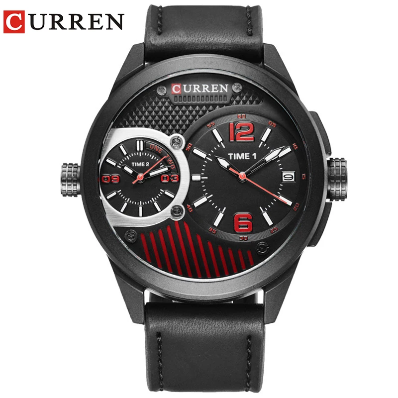 Curren 8249 часы для мужчин Топ бренд класса люкс корова кварцевые спортивные мужские