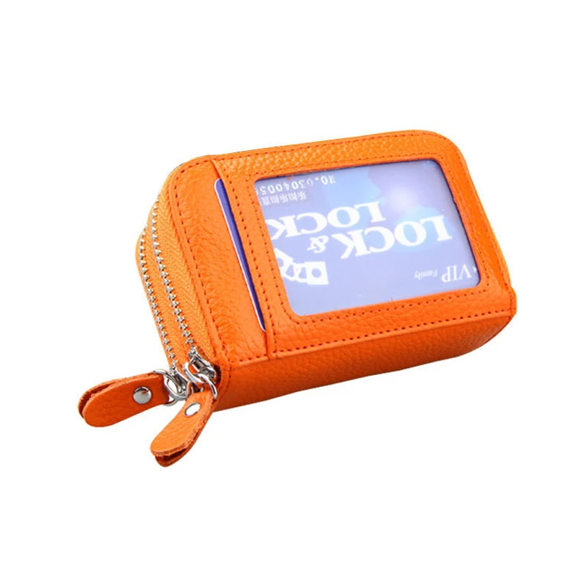 RFID Блокировка Кредитная чехол с держаками карт Органайзер Натуральная Кожа