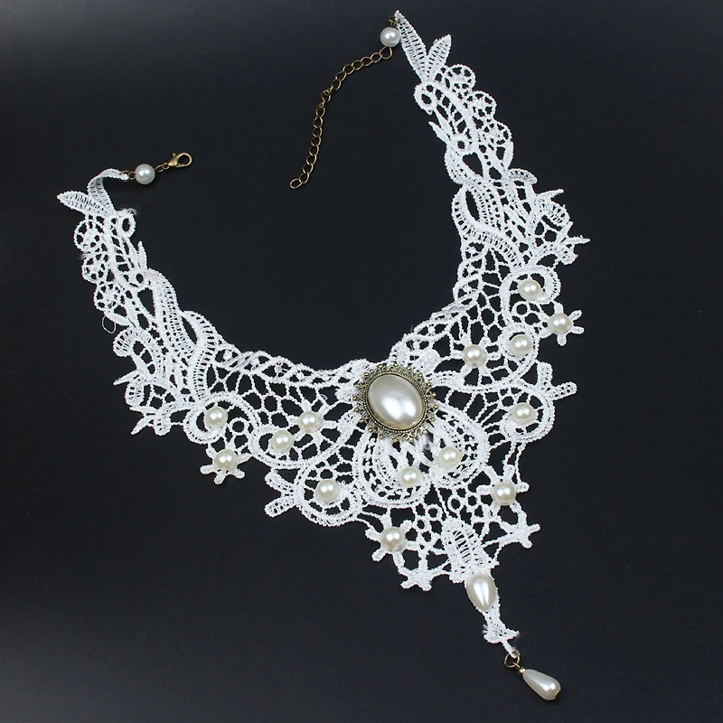 Новое Прибытие Свадебные Аксессуары Ретро Белые Кружева Ключицы Ожерелье