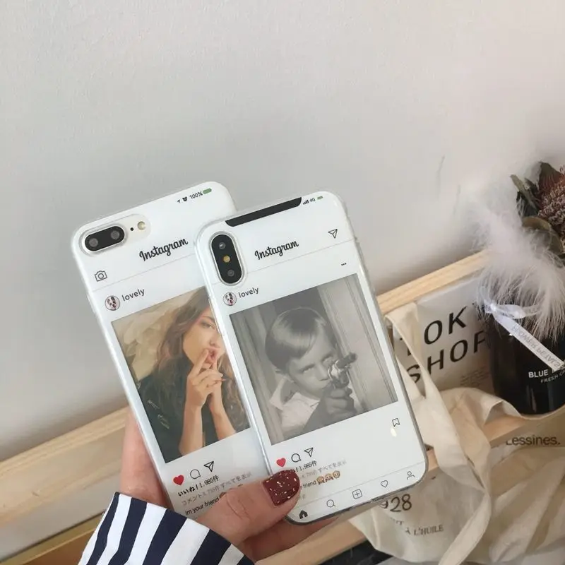 Чехол для телефона с маленькими фотографиями iPhone X 8 8Plus Простой Картонный
