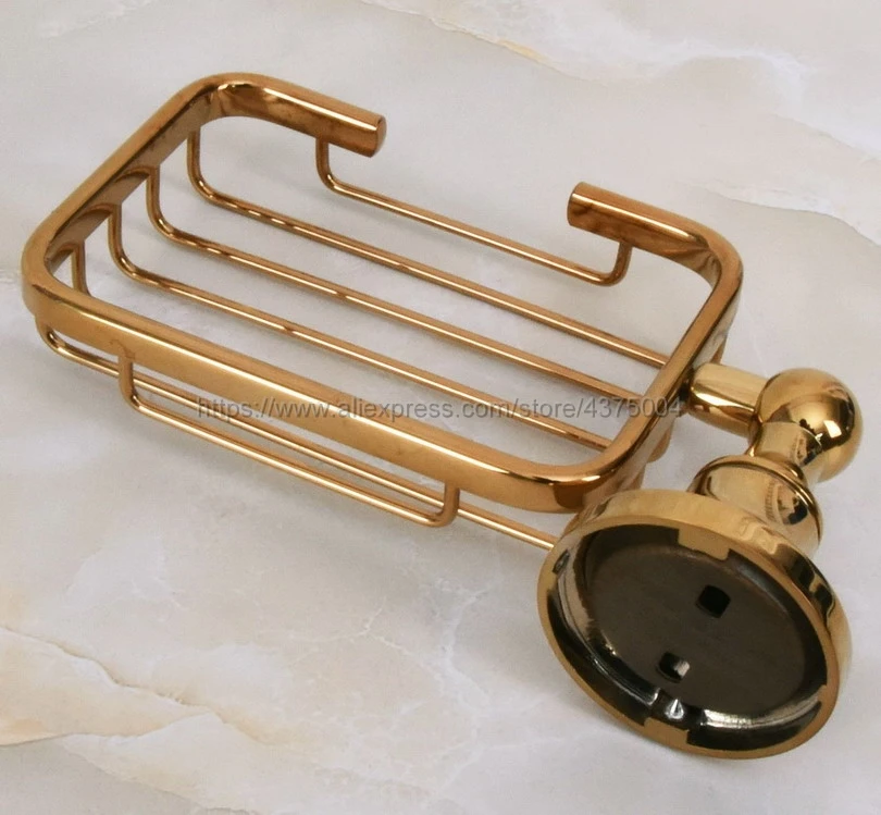 Luxury Gold Color Brass Soap Basket Wall Mounted Dish Holder Box Oval Shape Bathroom Accessories Nba885 | Обустройство дома