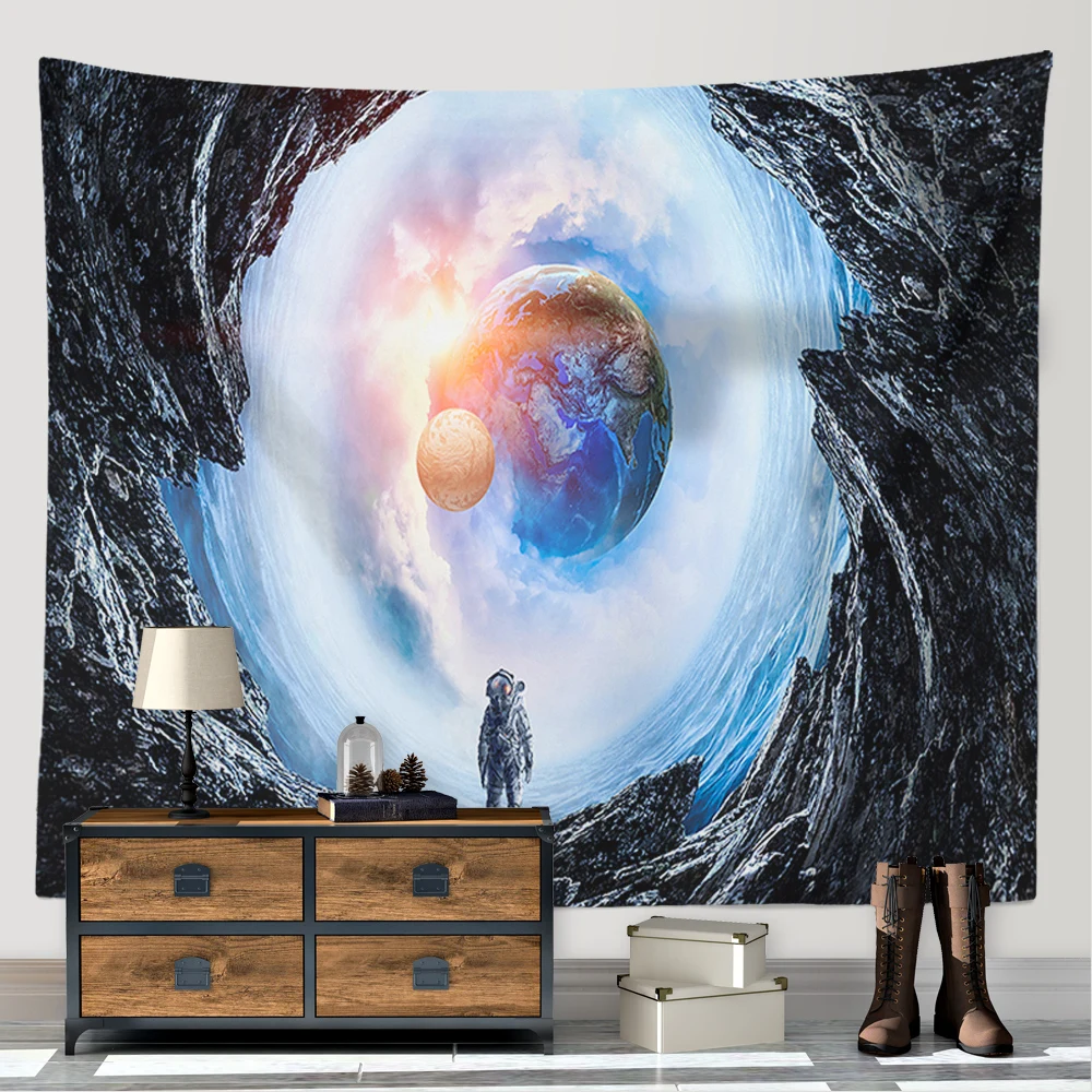 

SepYue 100% Polyester Magic Swirl Earth Tapestry Landscape Tapestry Window Tapestry Wall Hanging