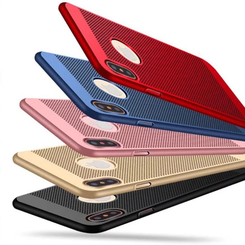 Breathable Cases For iPhone X 7 8 Plus Back Cover Soft Ultra-thin Case 6 6s Solid Color Phone Telefone Caixa |