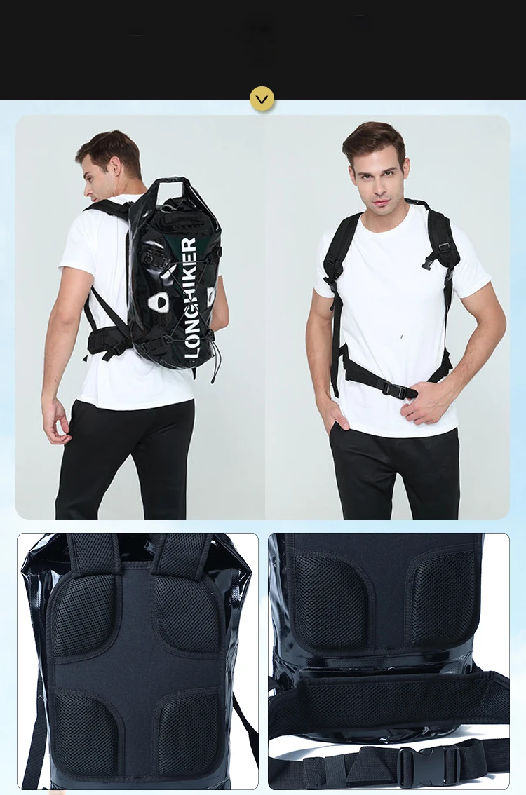 LONGHIKER 30L/20L ПВХ пляжный Водонепроницаемый Сухой Рюкзак Сумка для плавания водонепроницаемый непроницаемый речной треккинг Рафтинг сумка спортивные
