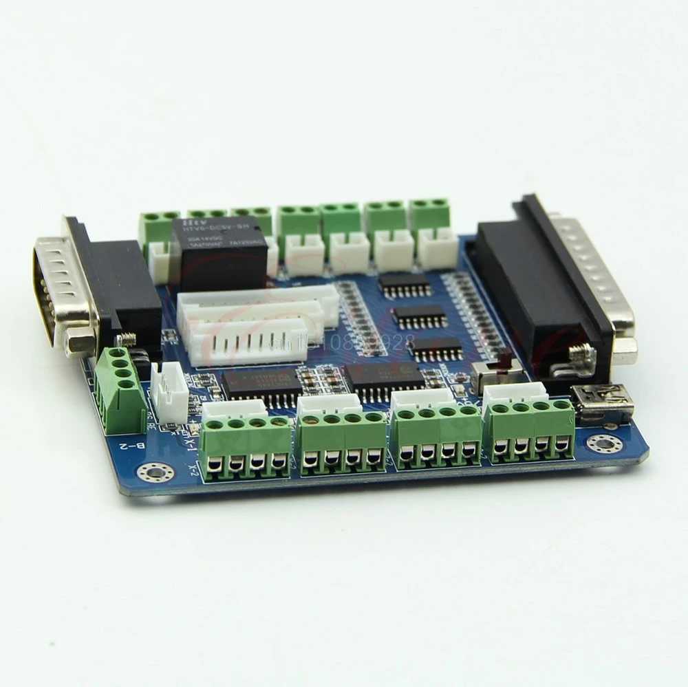 Плата Интерфейс адаптер для шагового двигателя+ USB DB25 Кабель 5 оси ЧПУ Breakout M126 горячая распродажа