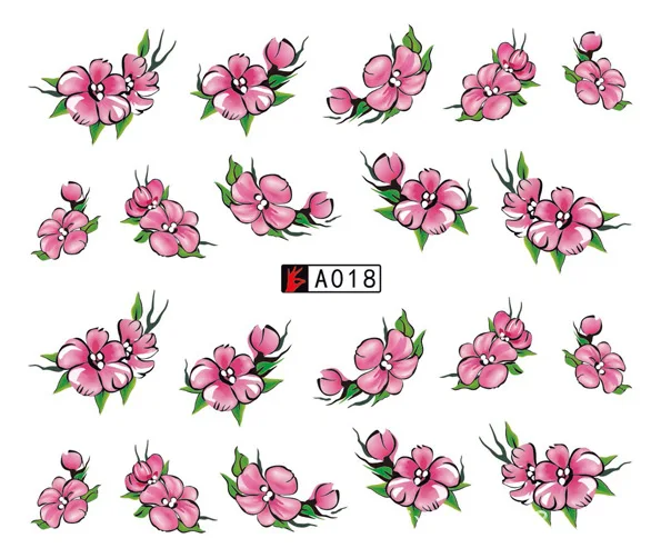 50 Sheets Nail Art Water Transfer Stickers Mixed Designs Beauty Flower Watermark On Nails Tips Decals Wraps Nail Art Tools