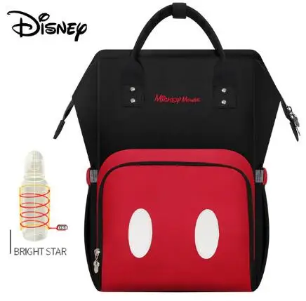 77 Disney с рисунками Минни и Микки; классический узор в красно-сумки для подгузников 2 шт./компл. мумия рюкзак для мам; рюкзак для подгузников Сумка Большой Ёмкость Детская сумка для путешествий 3D кукла - Цвет: 77