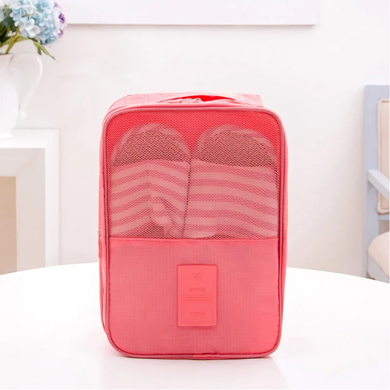 Pink Креативный Многофункциональный большой нейлоновый 6 цветов портативный органайзер для путешествий сумка для хранения обуви туалетные принадлежности - Цвет: Pink