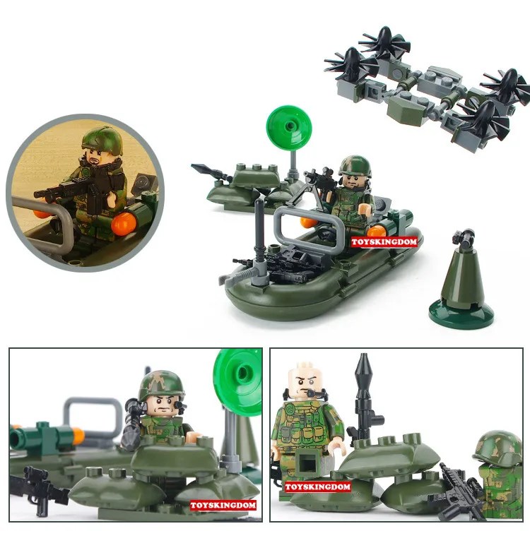 Современный военный FireWire Five brickmania фигурки moc строительный блок ww2 армейские силы minifigs база оружие пистолет игрушки