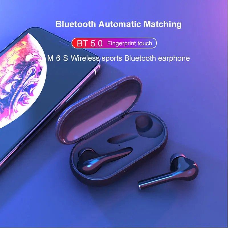 M6S Беспроводные Bluetooth 5 0 наушники беспроводная гарнитура спортивные мини TWS для