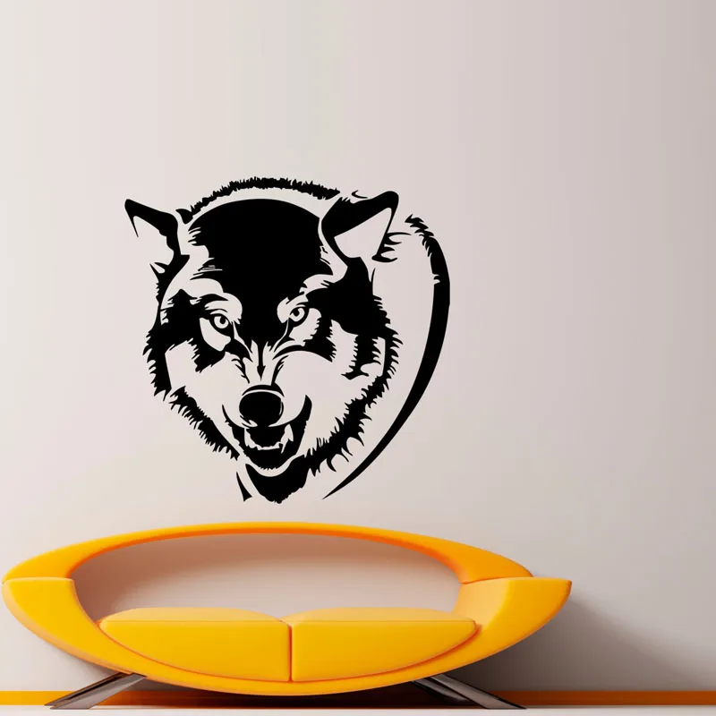 

Виниловые наклейки на стену с изображением животных и волков, домашний декор, роспись «сделай сам» для спальни, съемные настенные наклейки ...