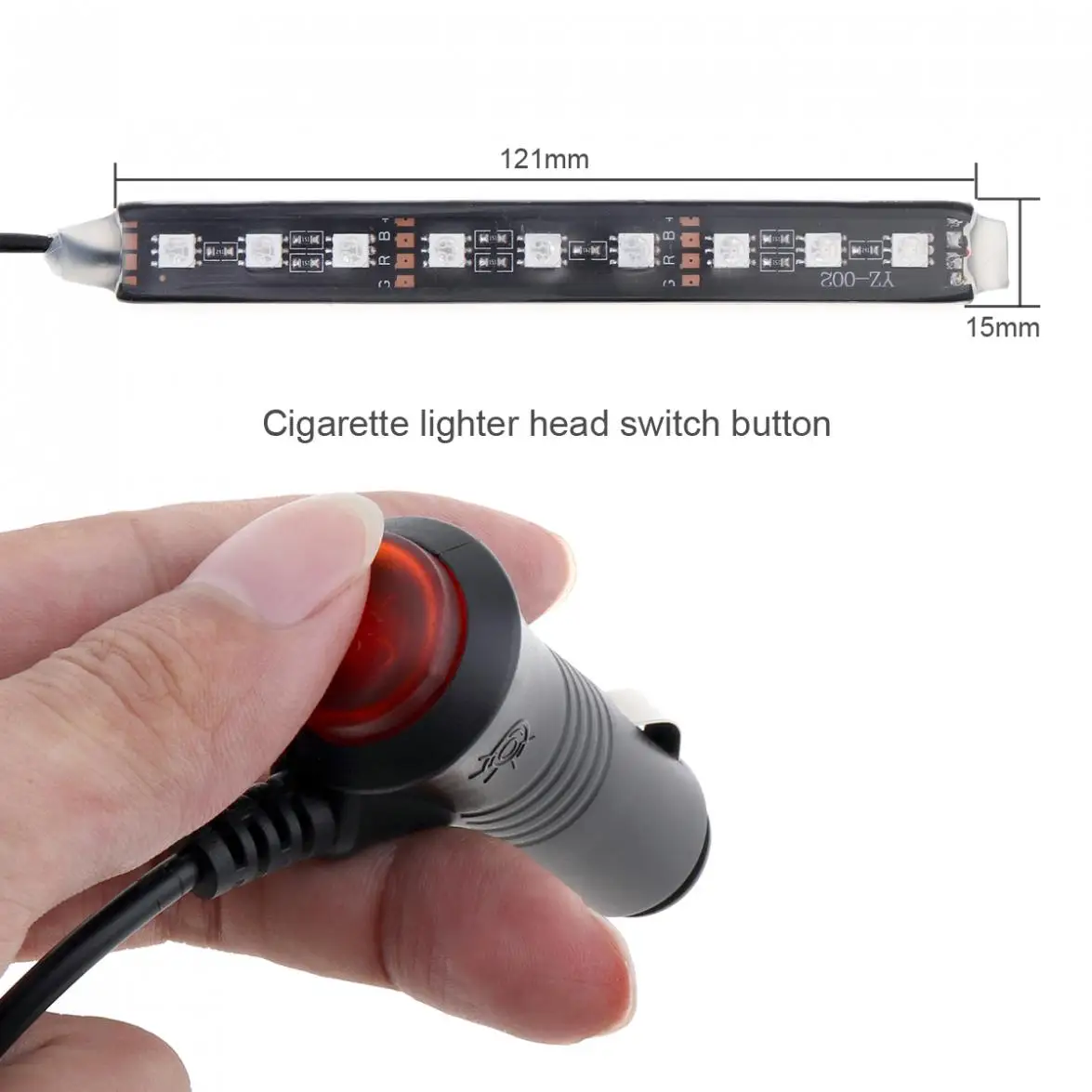 12 В 4 шт. автомобильный RGB светодиодный DRL светильник 5050SMD Bluetooth Android IOS Телефон управление Авто Интерьер Атмосфера лампы комплект
