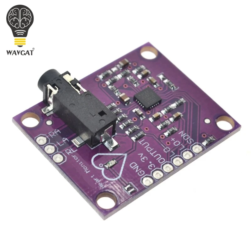 WAVGAT AD8232 Physiological Measurement Heart Pulse ECG Bio Monitor Sensor Module Board Hot Sale | Электронные компоненты и