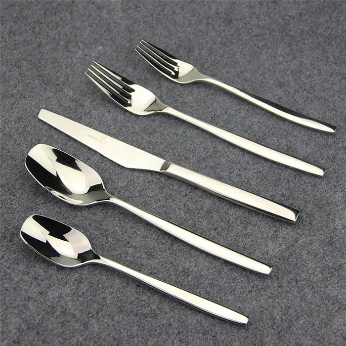 Sliver 2 flatware Набор столовых приборов Высокого Качества, розовое золото, матовое черное золото, нержавеющая сталь, столовое серебро, столовая посуда, кухонная, столовая, свадебная, 100 - Цвет: Sliver 2 flatware