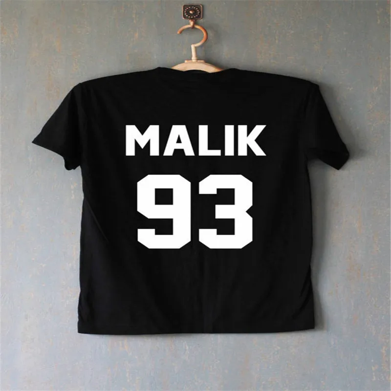Женщины футболка письмо печать одно направление зайн малик хлопок летом Tshirt 93