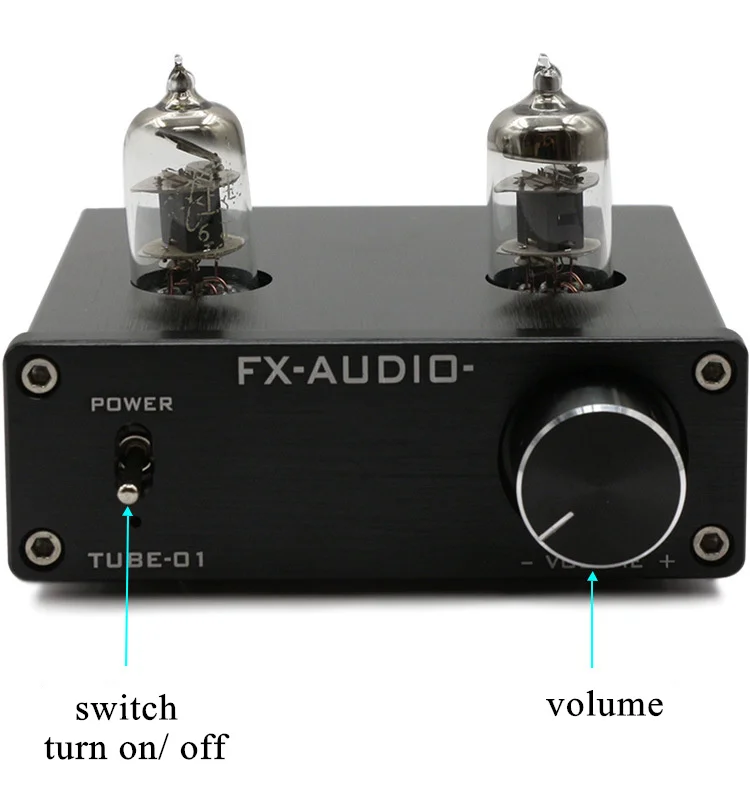 FX-аудио сигнала тревоги ЕС DC12V 1A мини 6J1 клапан ламповый предусилитель стерео аудио hi-fi буфера Amp гарнитура ламповый усилитель-01
