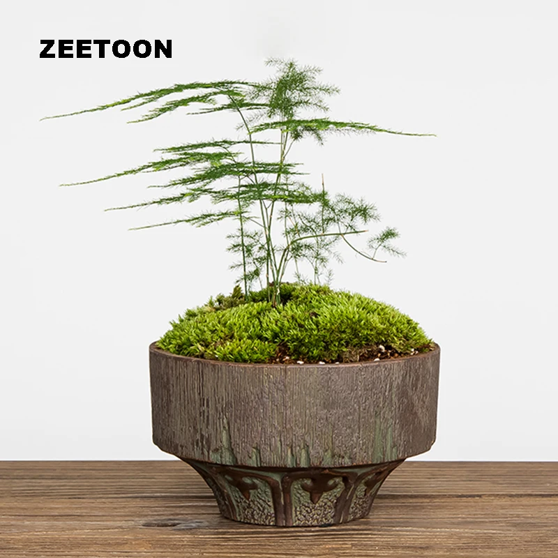 Zen японский стиль цветочное искусство винтажная грубая Керамическая Ваза Jardiniere