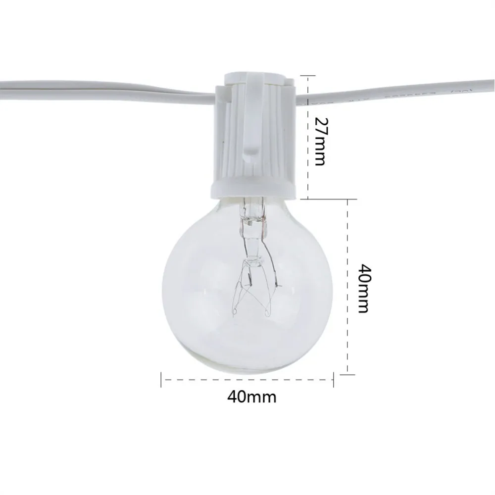 10X Clear Globe G40 Bulbs E12 Candelabra винтовая основа теплые стеклянные лампы для