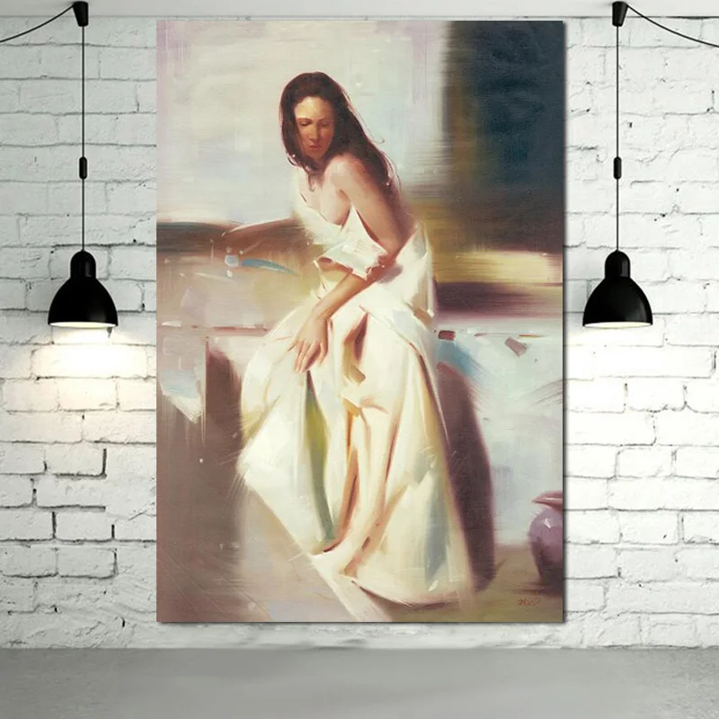 Картина маслом на холсте Классическая пикантная женщина украшение для дома