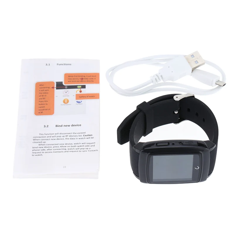 2016New Uwatch U18 Smart Watch Men Slim Waterproof Android 4.4 GPS Wifi Bluetooth Handsfree Passometer Sleep Tracker Wristwatch |