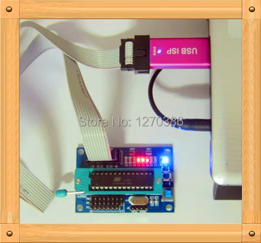 Free Shipping!!! 5pcs Atmega8 System Board / AVR system board ISP interfaces +8 light water send four sets of studs | Электроника