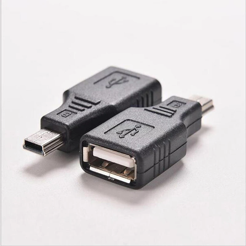 

Адаптер 10 шт./лот Mini USB штекер-USB гнездо OTG преобразователь передача данных Синхронизация для автомобиля AUX MP3 MP4 планшеты телефоны U-диск мышь