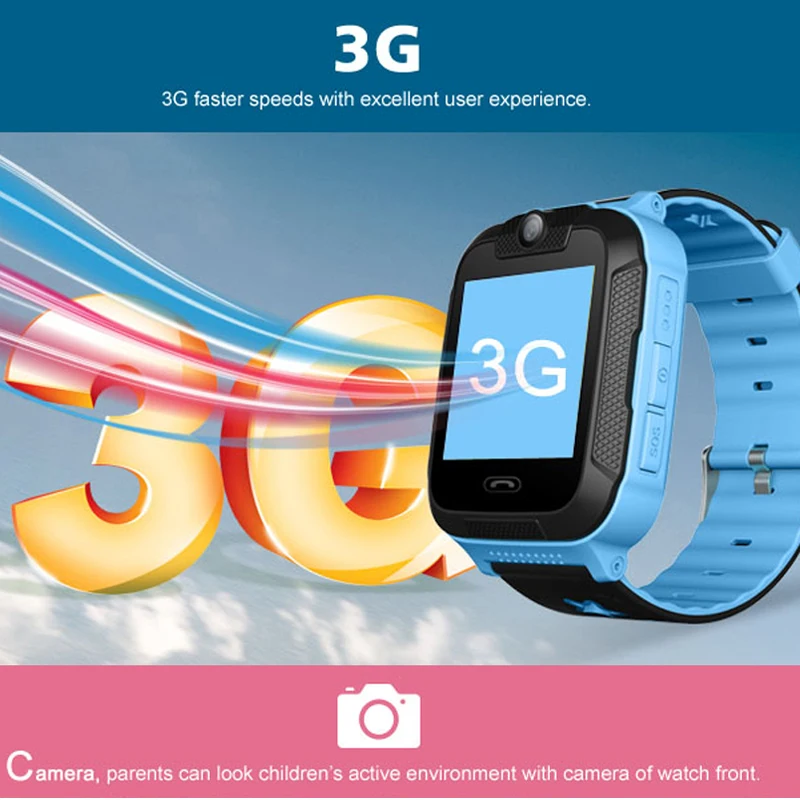 Детские Смарт-часы Q528 Pro 3G GPS-трекер GPS WiFi с трекером SOS для IOS Android | Электроника