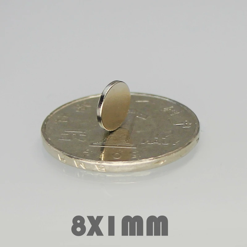 100/200/500 шт. 8x1 мм Неодимовый Магнит Сильные круглые магниты N35 диск 8*1 поисковый