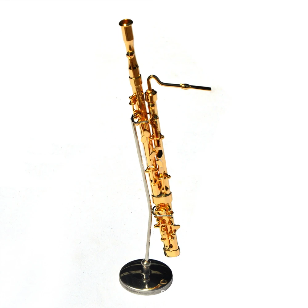 Musical Instrument Bassoon Miniature Display Model Realistic Music Lover Birthday Gift with Box