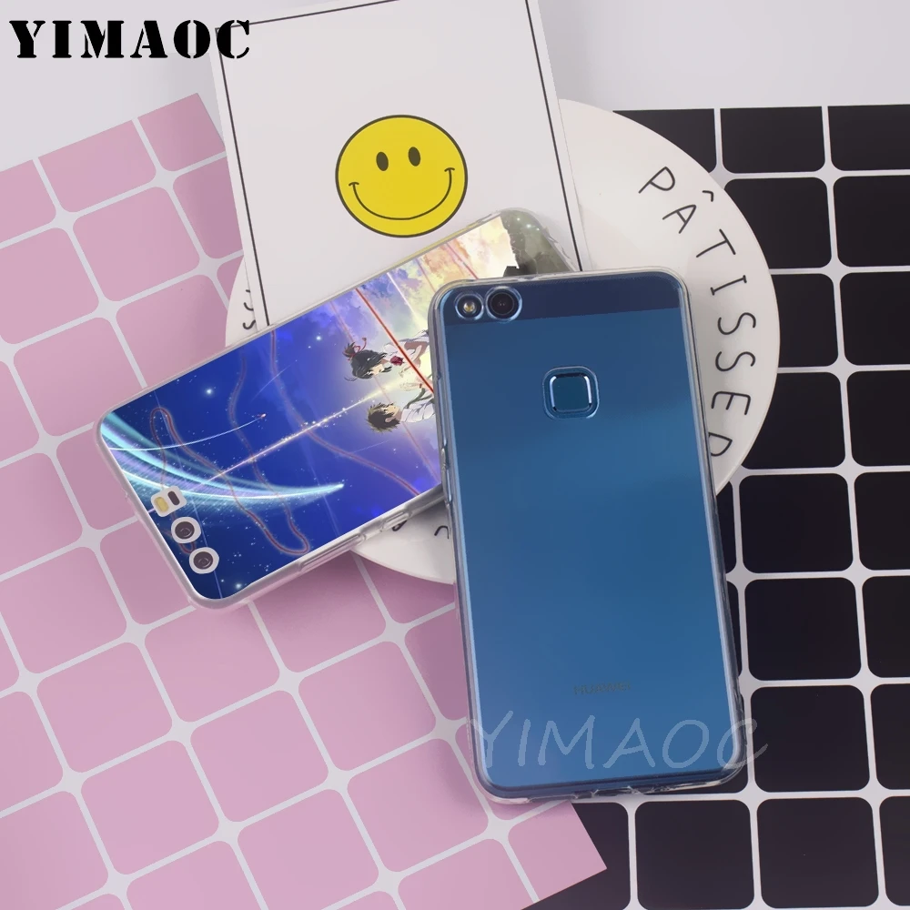 Мягкий чехол YIMAOC kimi no nawa Animation anime для Huawei P8 P9 P10 P20 P30 Lite Pro P smart 2019 |