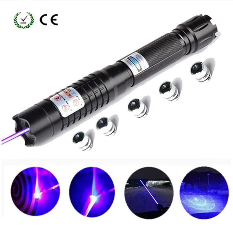 

laser pointer Most Powerful lazer Blue Laser Torch 445nm 10000m Focusable sight Pointers Flashlight burn match candle lit