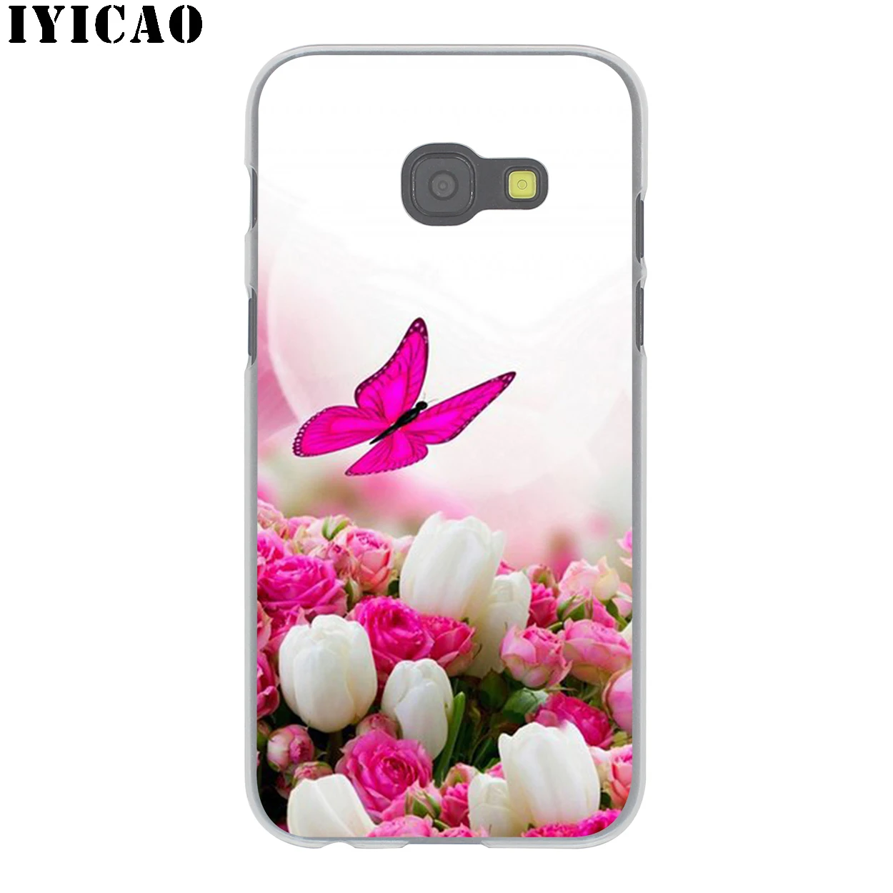 IYICAO бабочка на белые розы цветок Футляр для samsung Galaxy J6 J5 J1 J2 J3 J7 2017 2016 2015 премьер нам