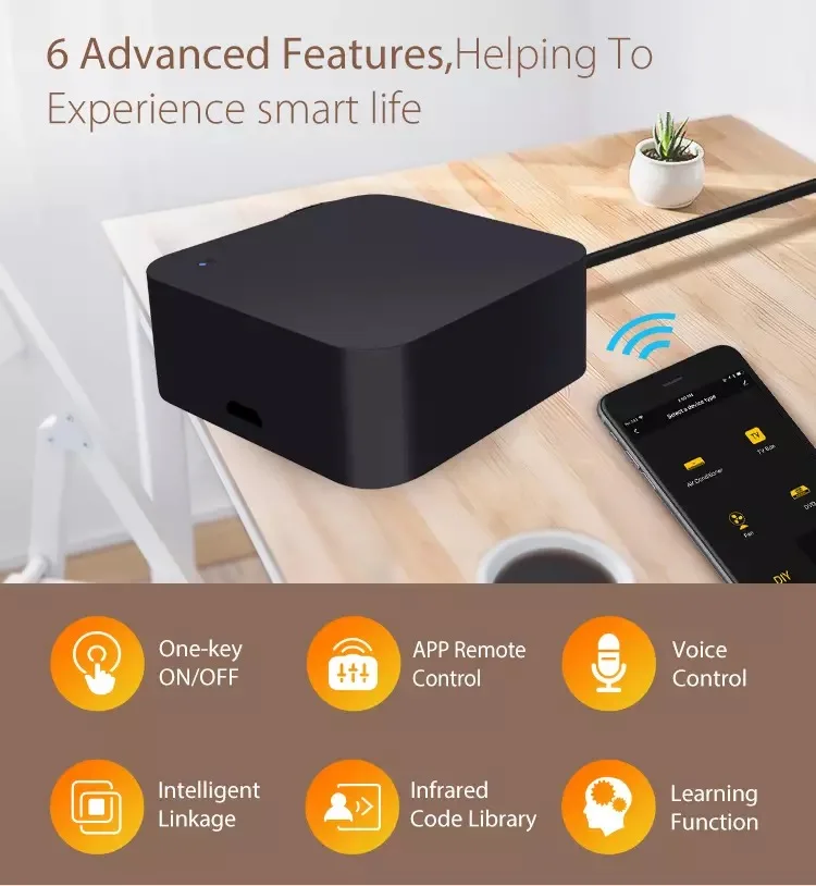 Умный пульт дистанционного управления Tuya Smart life универсальный с поддержкой Wi Fi и