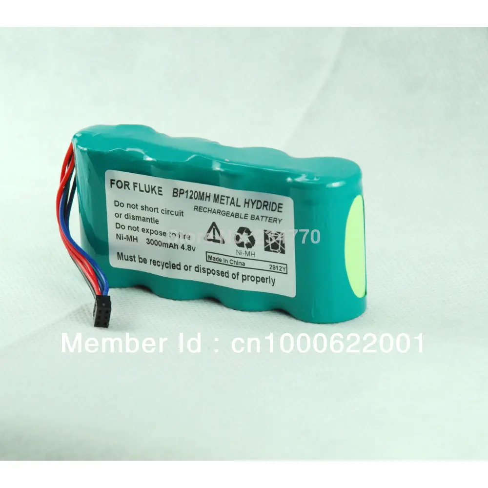 Запасной аккумулятор для тестового оборудования Fluke BP120MH 123 125S 125 F125S F125 3000 мАч |