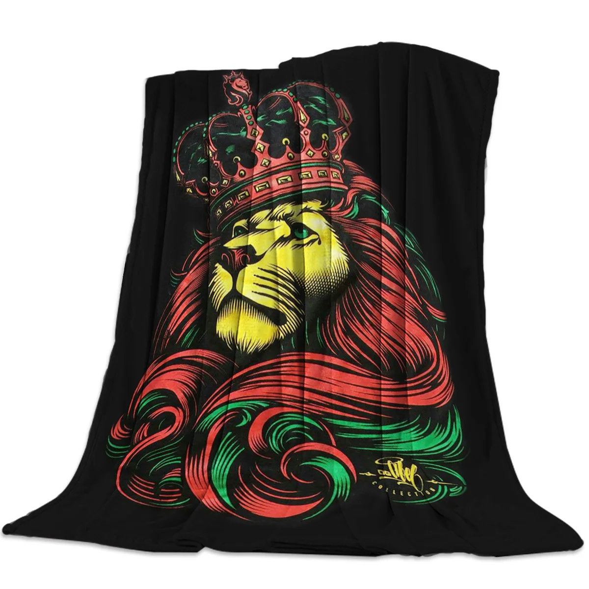 Лев носить корону бросок мягкое теплое одеяло из микрофибры|Одеяла| |