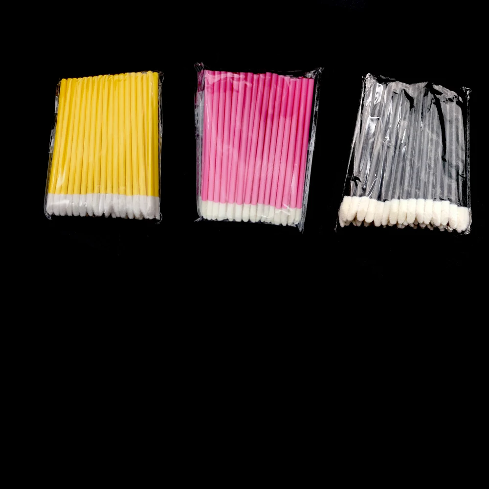 100Pcs Make Up Brushes Set Maquillage Mascara Wands Lip Brush Pen Cleaner Cleaning Eyelash Disposable Makeup Applicators | Красота и