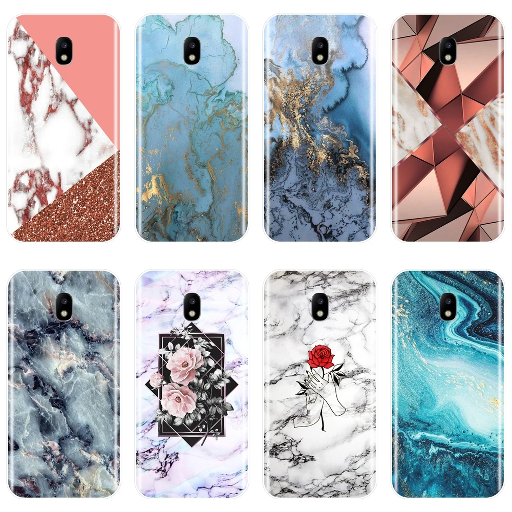 Мраморная мягкая задняя крышка для Samsung Galaxy J4 J6 J8 Plus силиконовый чехол телефона J3