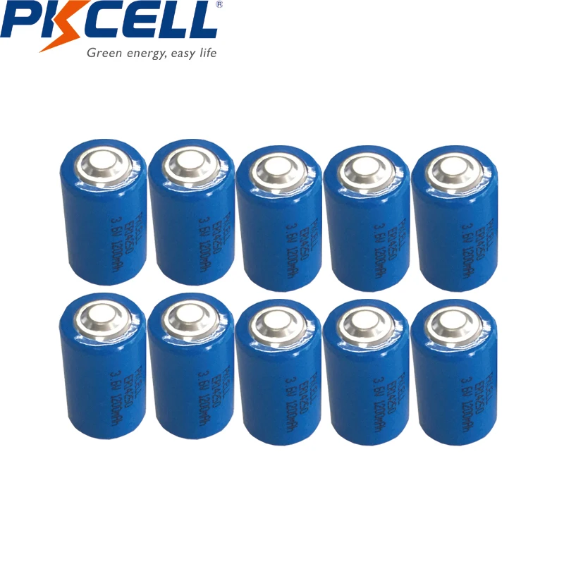 10 шт. PKCELL ER 14250 1/2 AA батарея 3,6 v 1200MAH ER14250 литиевая батарея Замена для LS14250 основной батареи для камеры