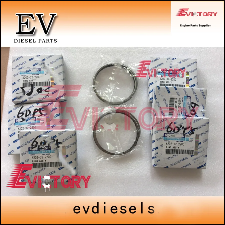 6D95 6D95L S6D95l SA6D95L комплект поршневых колец для экскаватора KOMATSU PC200 PC220|set|set rings |